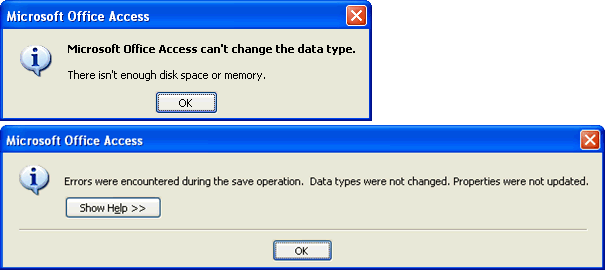 Microsoft Access Cannot Lock File Error When Saving