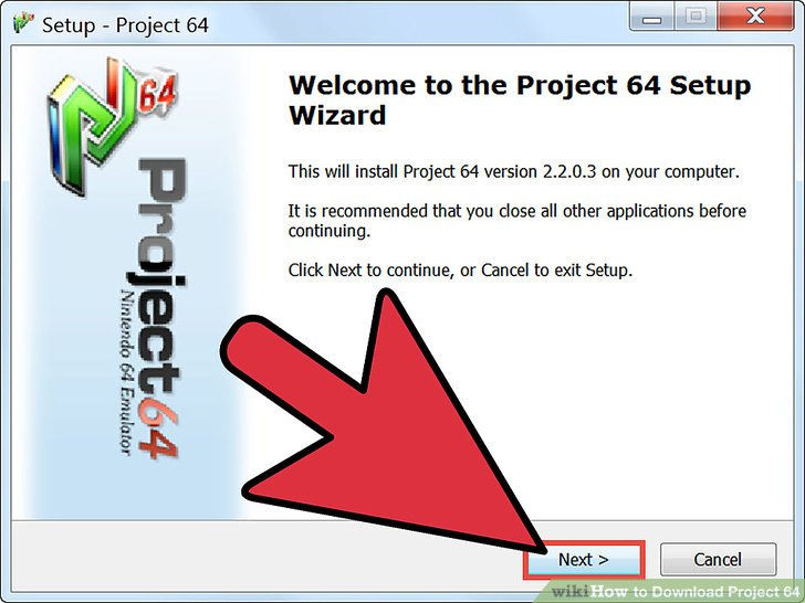 how to install project 64