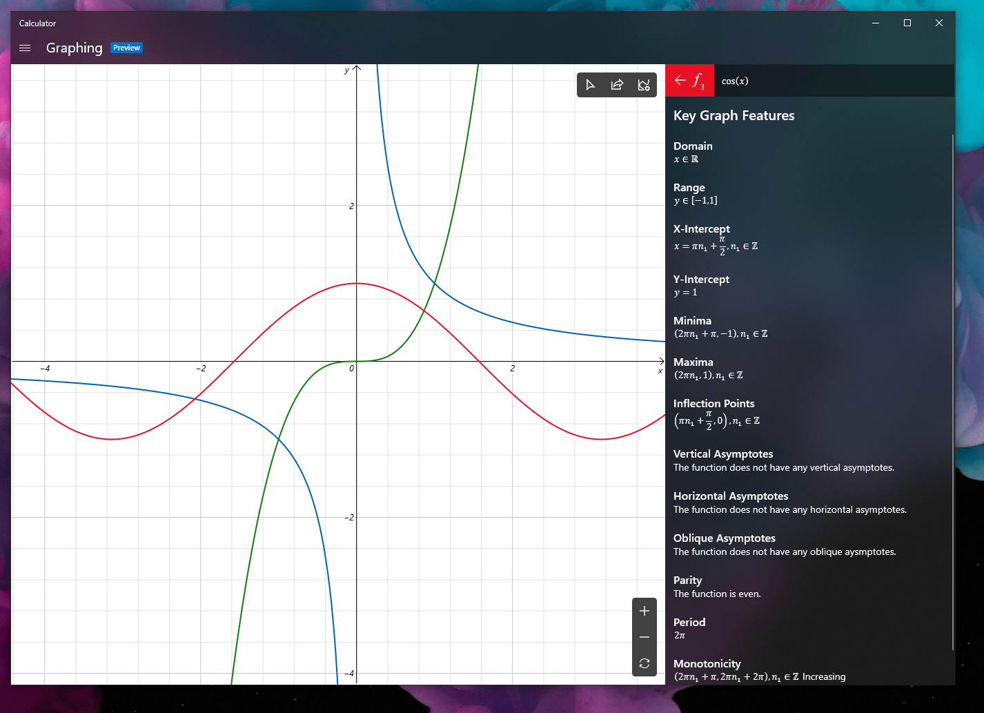 Windows Calculator graphic mode